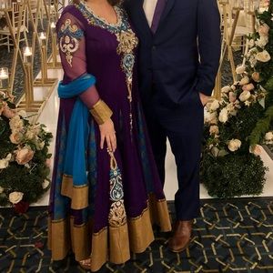 Anarkali Salwar with coordinating shawl